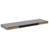 vidaXL Kelluvat sein&auml;hyllyt 2 kpl harmaa 80x23,5x3,8 cm MDF