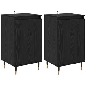 vidaXL Sivup&ouml;yt&auml; 2 pcs Musta tammi. 40 x 35 x 70 cm