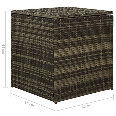 vidaXL 8-osainen puutarhasohvasarja tyynyillä polyrottinki harmaa