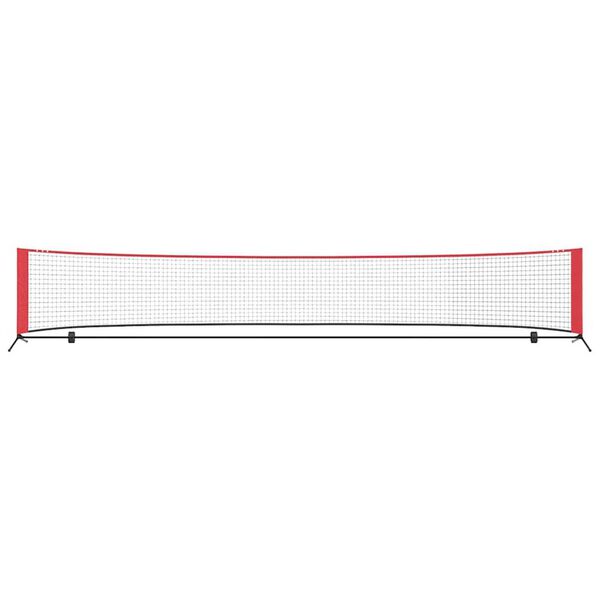 vidaXL Tennisverkko Musta ja punainen 494,5 x 90 x 87 cm Polyesteri
