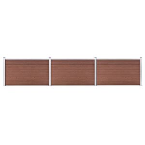vidaXL Puutarha-aita WPC 526x106 cm ruskea