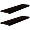 vidaXL Askelmat 2 kpl ruskeanmusta 100x30x2 cm t&auml;ysi tammi