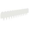 vidaXL Nurmireunus 10 pcs 103 x 25 cm Ter&auml;s valkoinen