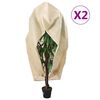vidaXL Kasvien fleecepeite vetoketjulla 2 kpl 70 g/m&sup2; 3,93x3,5 m