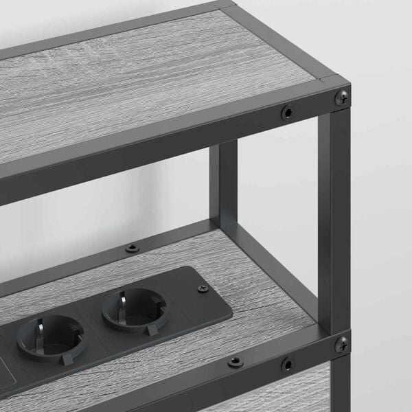 vidaXL S&auml;ilytysp&auml;&auml;ty hyllyll&auml; Harmaa sonoma 160 cm Tekninen puu