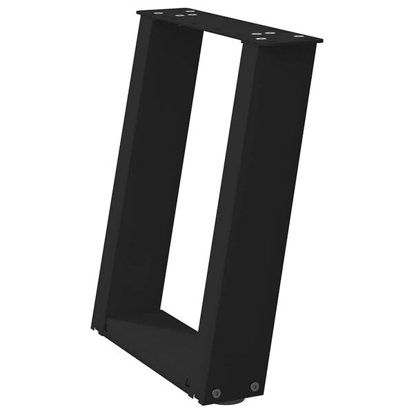 vidaXL Sohvap&ouml;yd&auml;n jalat U-muotoiset 2 kpl musta 38x(42-43) cm ter&auml;s