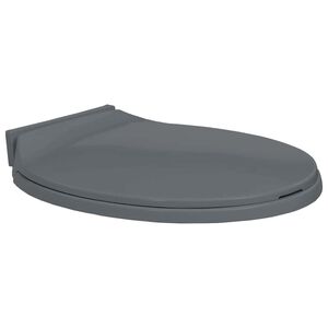 vidaXL WC-istuin pehme&auml;sti sulkeutuva harmaa soikea