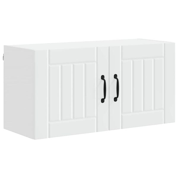 vidaXL Keitti&ouml;kaappi Lucca valkoinen 80 x 31 x 40 cm Tekninen puu