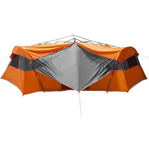 vidaXL Sis&auml;teltta 8 hengelle Harmaa ja oranssi taffeta