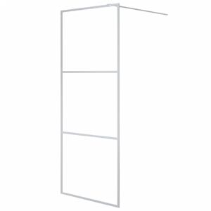 vidaXL Walk-in suihkusein&auml;ke hopea 80x195 cm kirkas ESG-lasi
