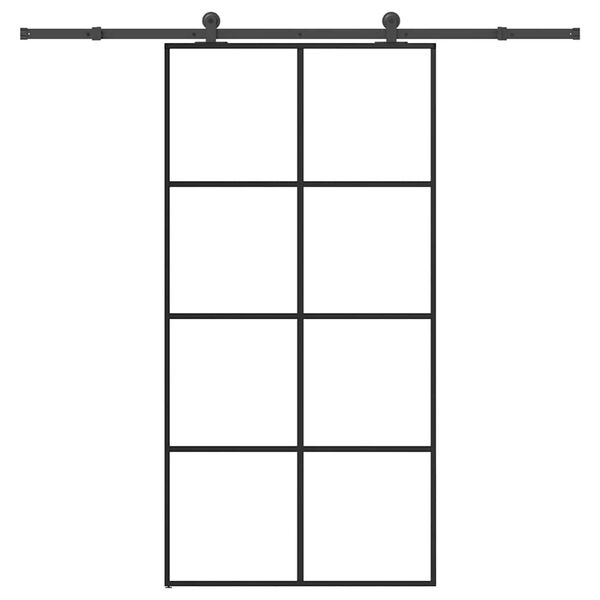 vidaXL Liukuovi asennustarvikkeilla 102,5x205 cm ESG lasi ja alumiini