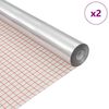 vidaXL Itsekiinnittyv&auml; peilifilmi 60 x 150 cm 2 kpl Hopea PET