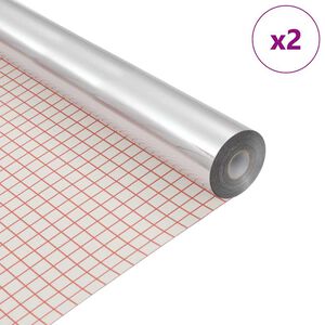 vidaXL Itsekiinnittyv&auml; peilifilmi 60 x 150 cm 2 kpl Hopea PET