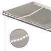 vidaXL Manuaalisesti kelattava markiisi LED-valot 3x2,5 m kerma