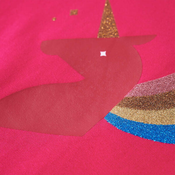 Lasten pitkähihainen T-paita kirkas pinkki 140