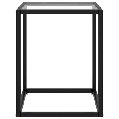 vidaXL Sohvapöytä musta karkaistu lasi 40x40x50 cm