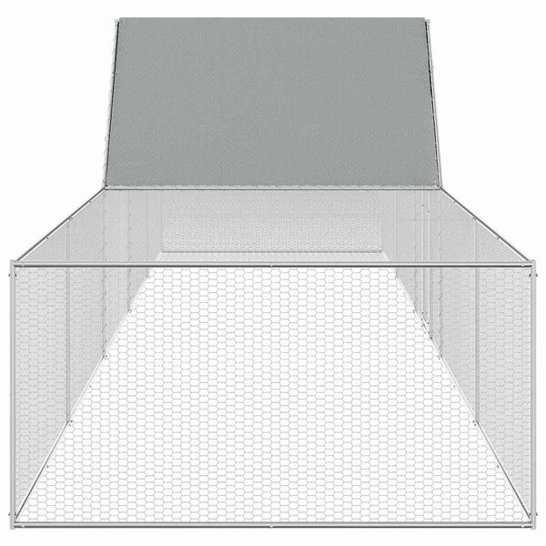 vidaXL Kanahäkki 10x2x2 m galvanoitu teräs