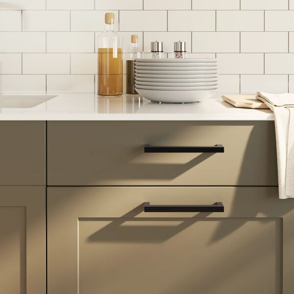 vidaXL Kaapin kahvat 20 kpl musta 160 mm ruostumaton ter&auml;s