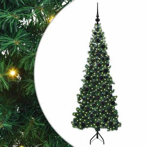 vidaXL Nurkkateko joulupuu jalustalla Vihre&auml; 180 cm PVC ja metalli