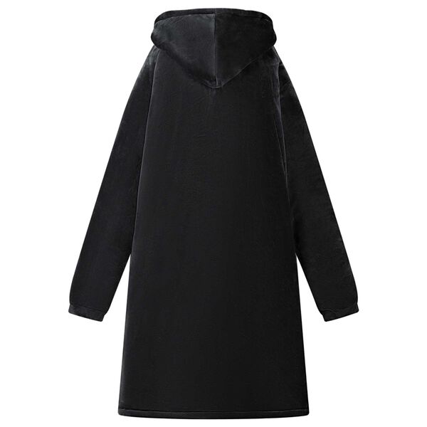 vidaXL Viltti-huppari Musta L Fleece ja flanelli