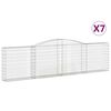 vidaXL Kaarevat kivikorit 7 kpl 400x30x100/120 cm galvanoitu rauta