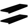 vidaXL ikkunalaudat 2 kpl ruskeanmusta 70x20x2 cm massiivipuutammea