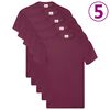 Fruit of the Loom Original T-paita 5 kpl viininpunainen S puuvilla