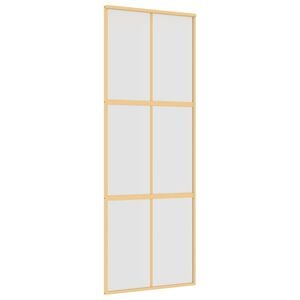 vidaXL Liukuovi kulta 76x205 cm himme&auml; ESG-lasi ja alumiini