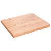 vidaXL Kylpyhuoneen ty&ouml;taso v.ruskea 60x50x(2-4)cm k&auml;sitelty t&auml;ysi puu
