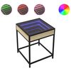 vidaXL sohvap&ouml;yt&auml; Infinity LED-valoilla Sonoma-tammi 40x40x51 cm