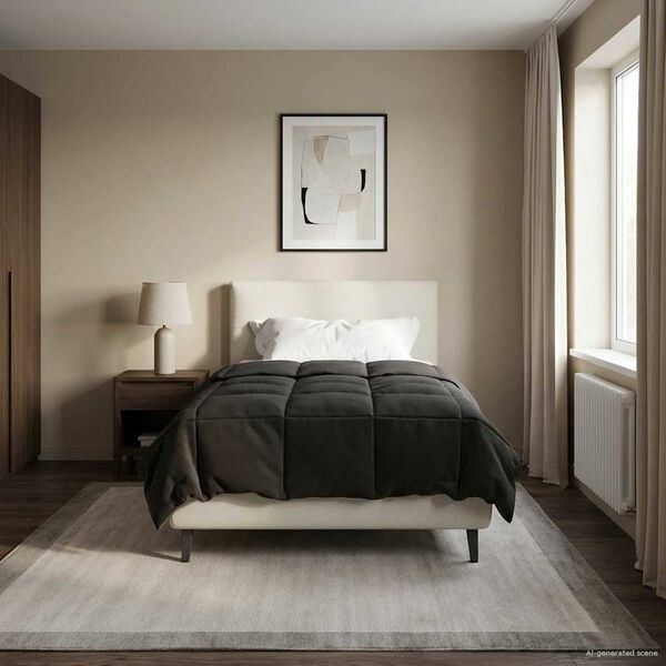 vidaXL Koko Vuoden Peitto Antrasiitti 135 x 220 cm Mikrokuitu