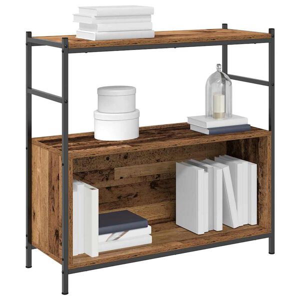 vidaXL Kirjahylly Savutammi 80 x 30 x 78.5 cm Tekninen puu