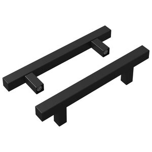 vidaXL Kaappikahva 2 pcs Musta 150 x 12,3 x 35,2 mm Ruostumaton ter&auml;s