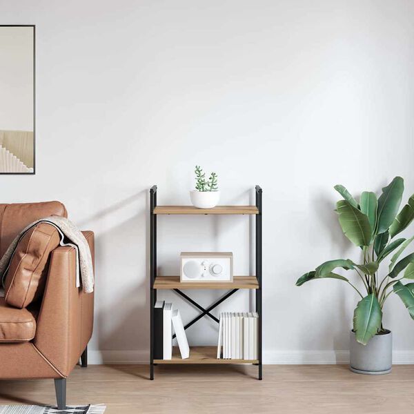 vidaXL Kirjahylly Artisan tammi 56 x 34 x 96 cm Tekninen puu