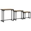 vidaXL Pes&auml;p&ouml;yt&auml; 3 kpl artesaani tammi 50.5 x 35 x 53 cm Tekninen puu