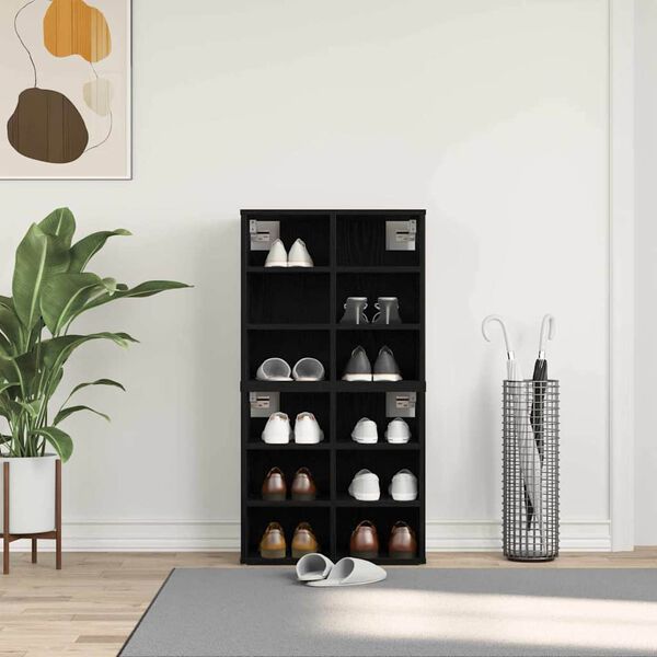 vidaXL Kenk&auml;kaappi 2 pcs Musta tammi. 52 x 30 x 50,5 cm Tekninen puu