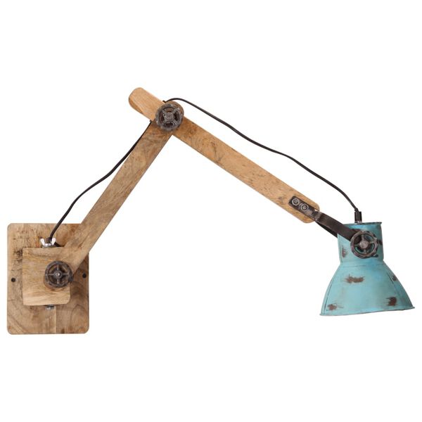 vidaXL Sein&auml;valaisin 25 W vanhennettu sininen 96x15x20 cm E27