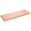 vidaXL Kylpyhuoneen ty&ouml;taso v.ruskea 140x50x(2-6)cm k&auml;sitelty t&auml;yspuu