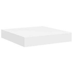 vidaXL Kelluva sein&auml;hylly valkoinen 23x23,5x3,8 cm MDF