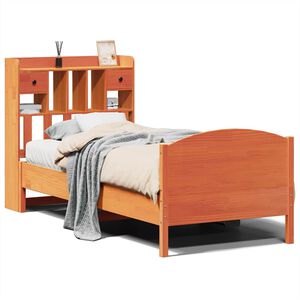 vidaXL S&auml;nky/kirjahylly ilman patjaa vahanruskea 75x190 cm t&auml;ysi m&auml;nty