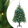 vidaXL Joulukuusi 150 LED-valoilla jalustalla Vihre&auml; 120 cm PE
