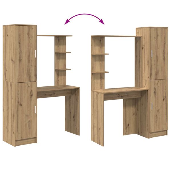 vidaXL P&ouml;yt&auml; 2 pcs Artisan tammi