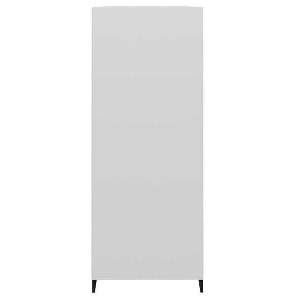 vidaXL Senkki korkeakiilto valkoinen 69,5x32,5x90 cm tekninen puu