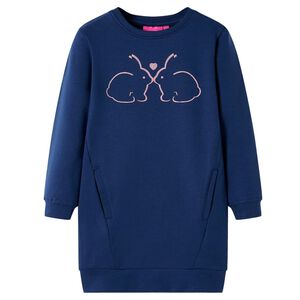 vidaXL Lasten collegepaita mekko laivastonsininen 92