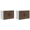 vidaXL Sein&auml;kaappi PORTO 2 pcs Ruskea tammi 60 x 31 x 40 cm