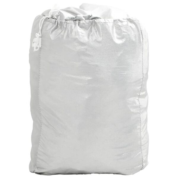 vidaXL Autopeite katumaasturille solkihihnoilla t&auml;ysi hopea XL PEVA