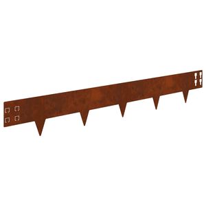 vidaXL Nurmireunus 10 kpl 100 x 15 cm Ter&auml;s Ruosteinen