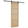 vidaXL Liukuovi Luonnollinen ja musta 73,5 x 211 cm T&auml;ysi m&auml;nty