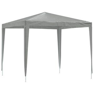 vidaXL Juhlateltta 250 x 250 x 240 cm Vaaleanharmaa PE ja ter&auml;s