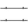 vidaXL Liukuoven asennussarja teräs 152,5 cm musta